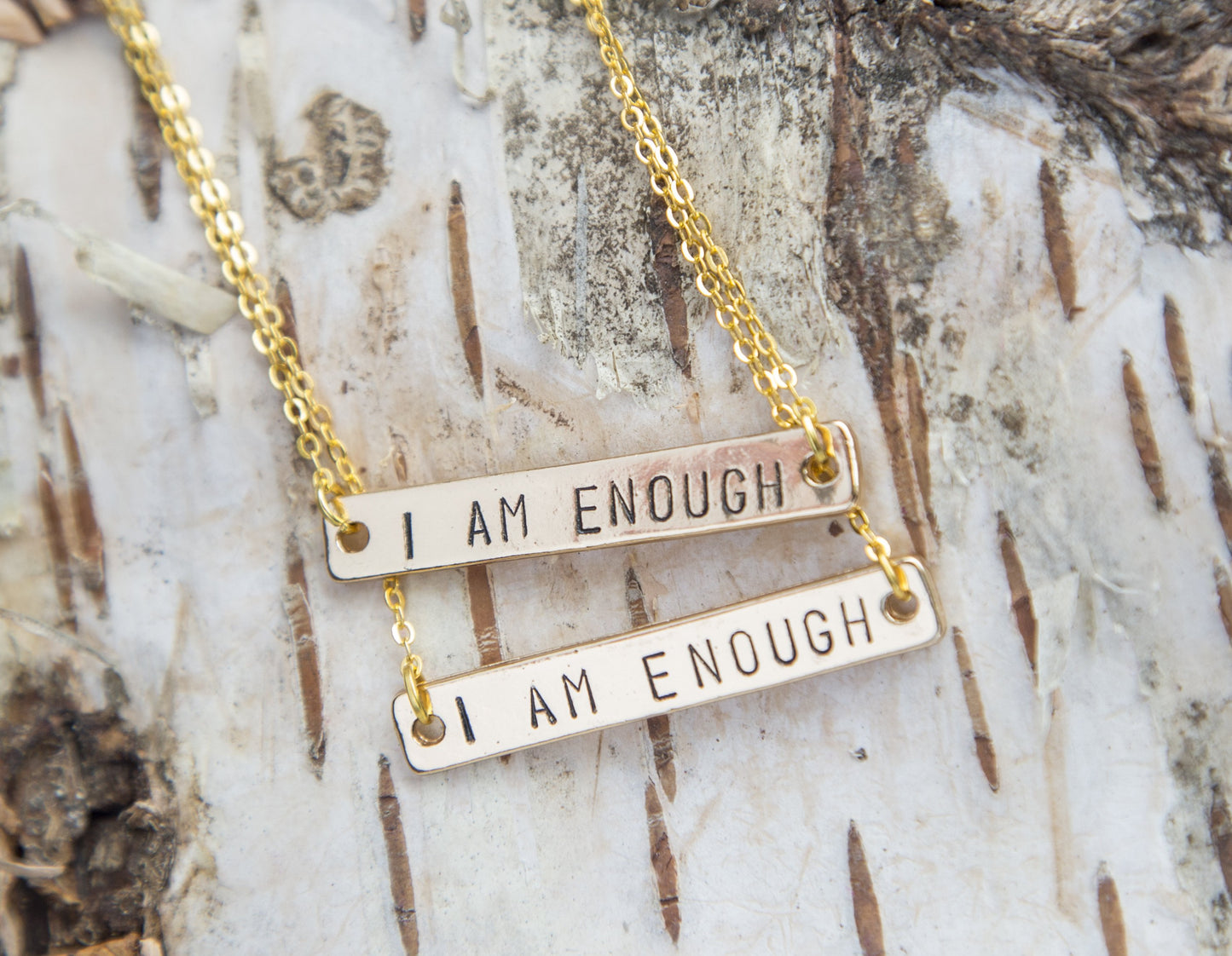 I Am Enough Hand Stamped Necklace