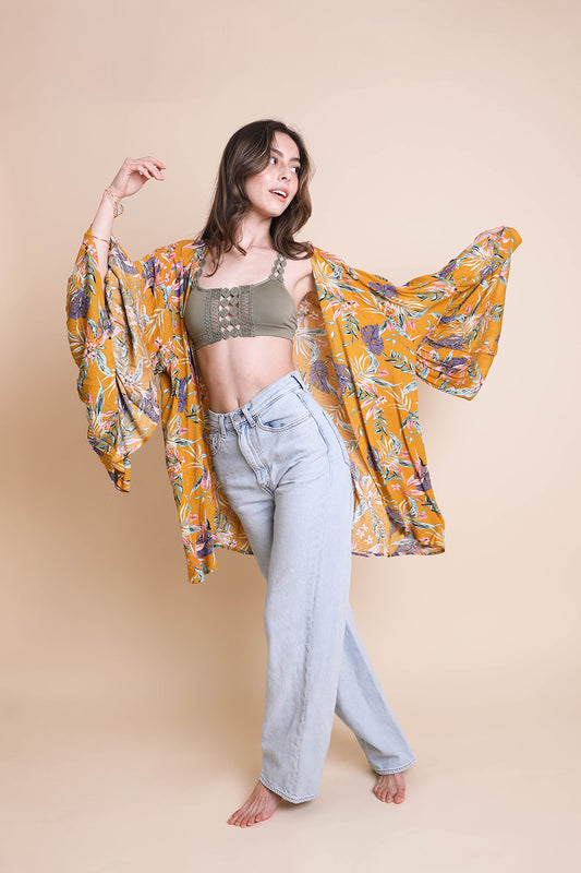 Draped Sleeve Kimono