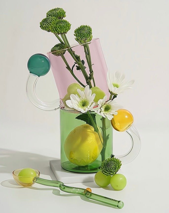 Whimsical Hand Blown Lollipop Mugs