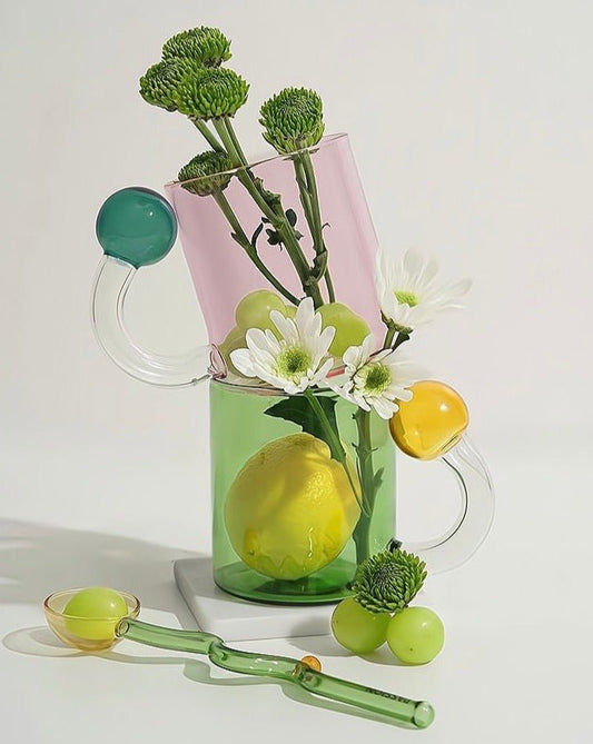 Whimsical Hand Blown Lollipop Mugs