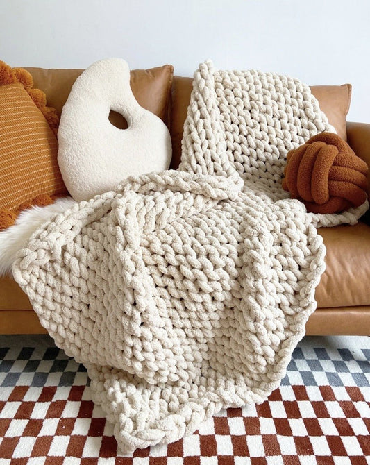 Handmade Chunky Throw Blanket