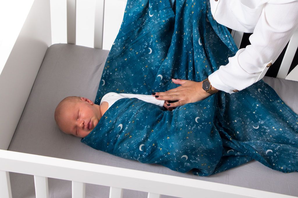 Organic Swaddle Set - Fly Me To The Moon