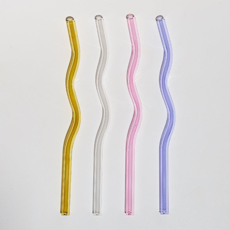 Wavy Glass Straw