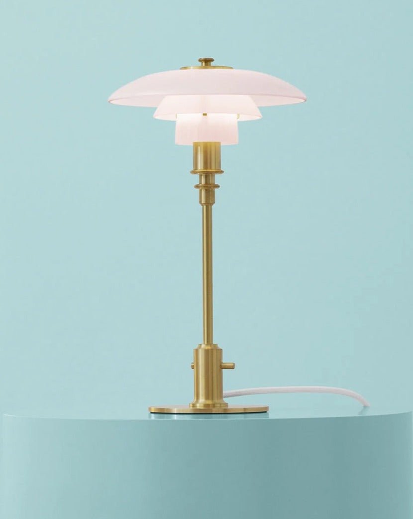 Hand-Blown Glass Three-Shade Dimmable Lamp