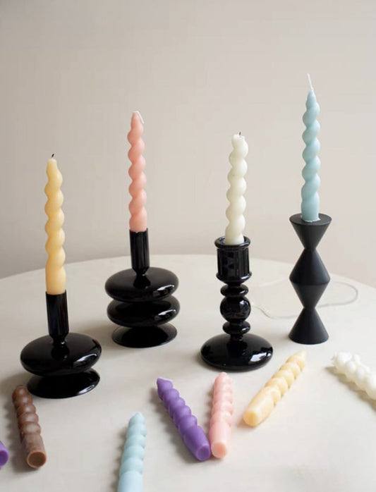 Whimsical Twisty Soy Wax Candles (Set Of 7)